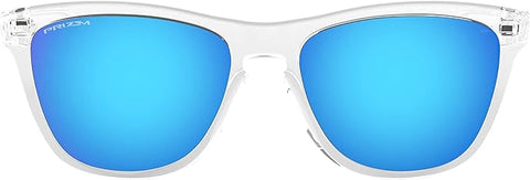 OAKLEY FROGSKINS SQUARE SUNGLASSES, CRYSTAL CLEAR/PRIZM SAPPHIRE, OO9013 55