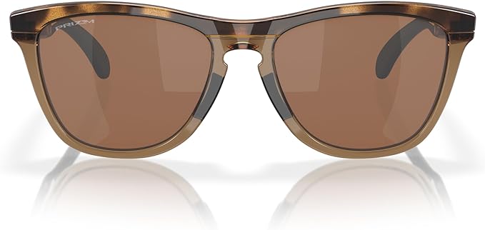 OAKLEY FROGSKINS RANGE ROUND SUNGLASSES, BROWN TORTOISE/BROWN SMOKE/PRIZM TUNGSTEN POLARIZED, 0OO9284 55