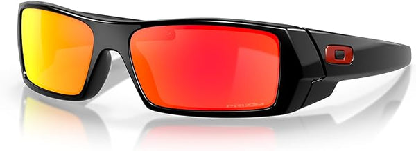 OAKLEY MEN'S GASCAN RECTANGULAR SUNGLASSES, POLISHED BLACK/PRIZM RUBY, OO9014 60