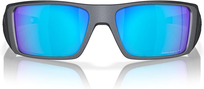 OAKLEY MEN'S HELIOSTAT RECTANGULAR SUNGLASSES, BLUE STEEL/PRIZM SAPPHIRE POLARIZED, OO9231 61