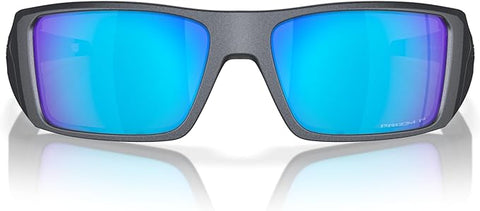 OAKLEY MEN'S HELIOSTAT RECTANGULAR SUNGLASSES, BLUE STEEL/PRIZM SAPPHIRE POLARIZED, OO9231 61