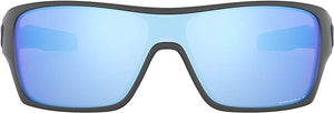 OAKLEY MEN'S TURBINE ROTOR RECTANGULAR SUNGLASSES, STEEL/PRIZM DEEP WATER POLARIZED, OO9307 32