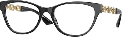 VERSACE VE 3292 GB1 BLACK PLASTIC OVAL EYEGLASSES 54