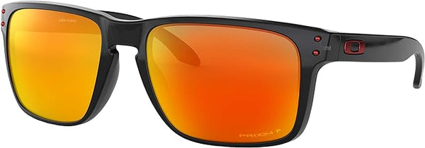 OAKLEY MEN'S HOLBROOK XL SQUARE SUNGLASSES, BLACK INK/RED/PRIZM RUBY POLARIZED, OO9417 59