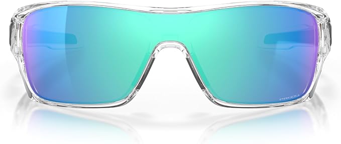 OAKLEY MEN'S TURBINE ROTOR RECTANGULAR SUNGLASSES, POLISHED CLEAR/PRIZM SAPPHIRE, OO9307 32