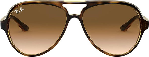 RAY-BAN CATS 5000 AVIATOR SUNGLASSES, LIGHT HAVANA/CLEAR GRADIENT BROWN, RB4125 59