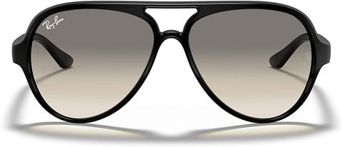 CATS 5000 AVIATOR SUNGLASSES, BLACK/CLEAR GRADIENT GREY, RB4125 59