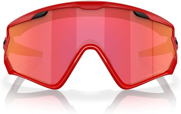 OAKLEY MEN'S WIND JACKET 2.0 RECTANGULAR SUNGLASSES, MATTE REDLINE/PRIZM SNOW TORCH, OO9418 45