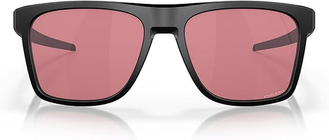 OAKLEY MEN'S LEFFINGWELL RECTANGULAR SUNGLASSES, MATTE BLACK/PRIZM DARK GOLF, OO9100 57