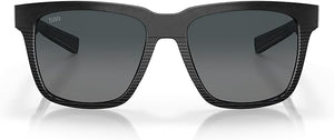 COSTA DEL MAR MEN'S PESCADOR RECTANGULAR SUNGLASSES GRAY FRAME, GRAY GRADIENT LENSES, 55