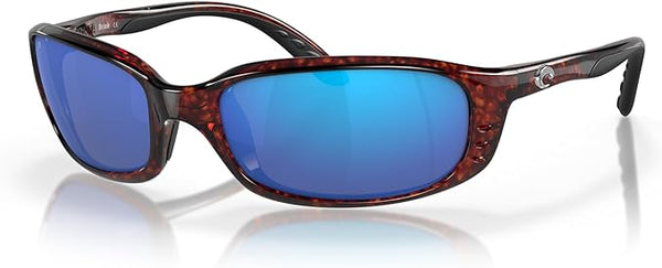 COSTA DEL MAR MEN'S BRINE SUNGLASSES TORTOISE/BLUE MIRROR, 59