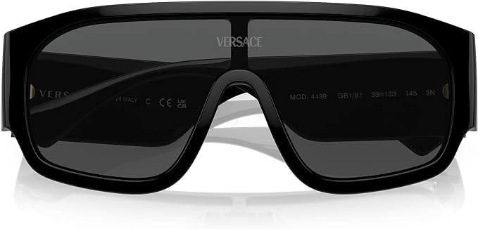 VERSACE WOMAN SUNGLASSES BLACK FRAME, DARK GREY LENSES, 0MM