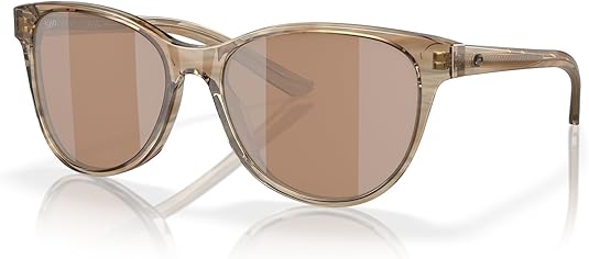 COSTA DEL MAR WOMAN SUNGLASSES SHALLOWS FRAME, COPPER SILVER MIRROR LENSES, 57