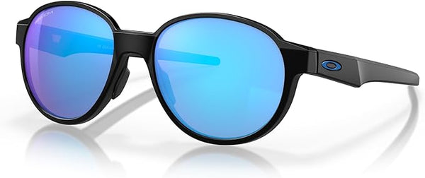 OAKLEY MEN'S COINFLIP ROUND SUNGLASSES, MATTE BLACK/PRIZM SAPPHIRE, OO4144 53