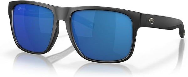 COSTA DEL MAR MAN SUNGLASSES, MATTE BLACK FRAME - BLUE MIRROR LENSES - 59