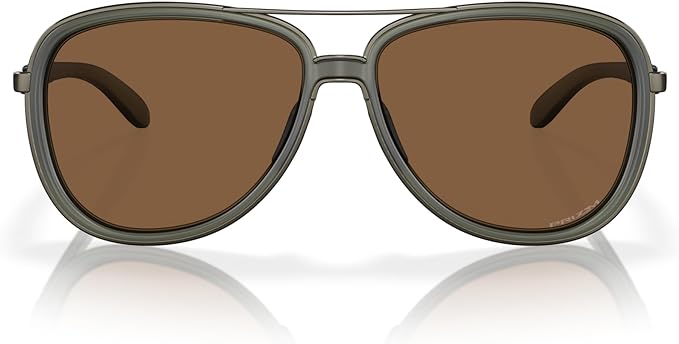 OAKLEY WOMEN'S SPLIT TIME AVIATOR SUNGLASSES, MATTE OLIVE INK/PRIZM BRONZE, OO4129 58