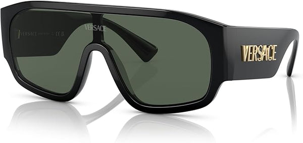 VERSACE WOMAN SUNGLASSES BLACK FRAME, DARK GREEN LENSES, 0MM