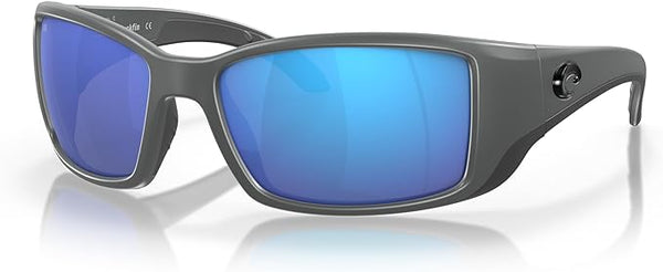 COSTA DEL MAR MAN SUNGLASSES MATTE GRAY/BLUE MIRROR, 62