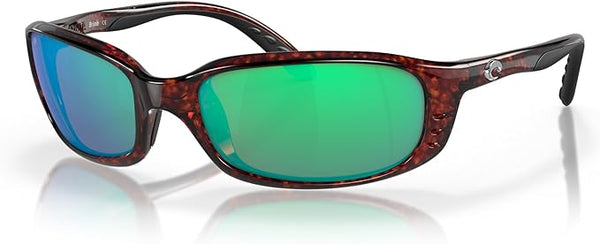 COSTA DEL MAR MAN SUNGLASSES TORTOISE FRAME, GREEN MIRROR LENSES 59