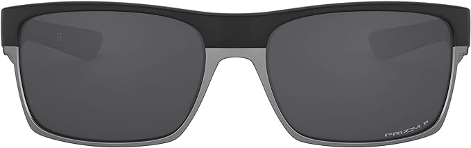 OAKLEY MEN'S TWOFACE SQUARE SUNGLASSES, MATTE BLACK ON SILVER/PRIZM BLACK POLARIZED, OO9189 60