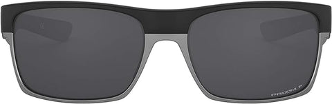 OAKLEY MEN'S TWOFACE SQUARE SUNGLASSES, MATTE BLACK ON SILVER/PRIZM BLACK POLARIZED, OO9189 60