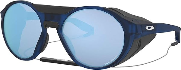 OAKLEY MEN'S CLIFDEN ROUND SUNGLASSES, MATTE TRANSLUCENT BLUE/PRIZM DEEP WATER POLARIZED, OO9440 54