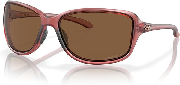 OAKLEY WOMEN'S COHORT RECTANGULAR SUNGLASSES, MATTE TRANSPARENT BERRY/PRIZM BRONZE, OO9301 61