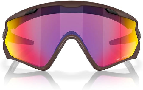 OAKLEY MEN'S WIND JACKET 2.0 RECTANGULAR SUNGLASSES, MATTE GRENACHE/PRIZM ROAD, OO9418 45