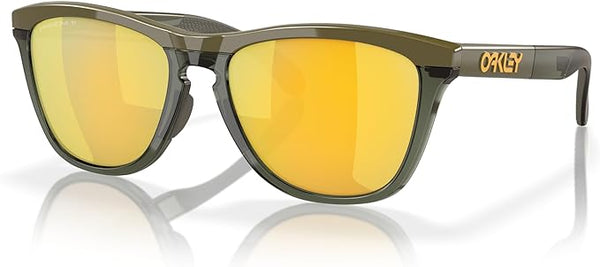 OAKLEY FROGSKINS RANGE ROUND SUNGLASSES, DARK BRUSH/OLIVE INK/PRIZM 24K POLARIZED, 0OO9284 55