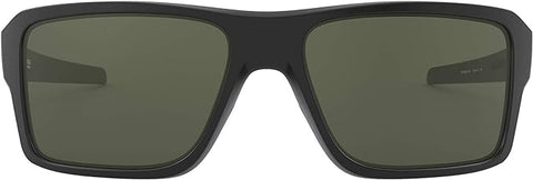 OAKLEY MEN'S DOUBLE EDGE RECTANGULAR SUNGLASSES, MATTE BLACK/DARK GREY, OO9380 66