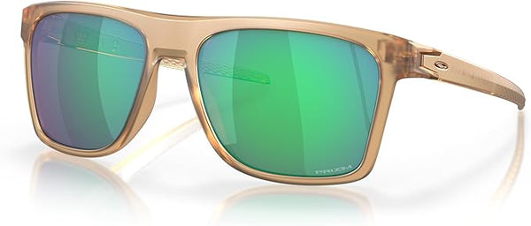 OAKLEY MEN'S LEFFINGWELL RECTANGULAR SUNGLASSES, MATTE SEPIA/PRIZM JADE, OO9100 57OAKLEY