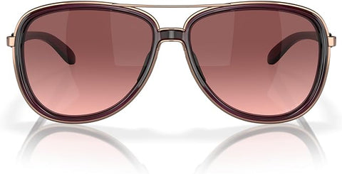 OAKLEY WOMEN'S SPLIT TIME AVIATOR SUNGLASSES, CRYSTAL RASPBERRY/G40 BLACK GRADIENT, OO4129 58