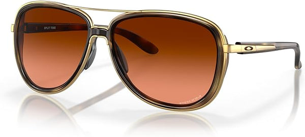 OAKLEY WOMEN'S SPLIT TIME AVIATOR SUNGLASSES, BROWN TORTOISE/PRIZM BROWN GRADIENT, OO4129 58