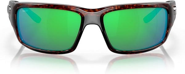 COSTA DEL MAR MAN SUNGLASSES TORTOISE FRAME, GREEN MIRROR LENSES, 59