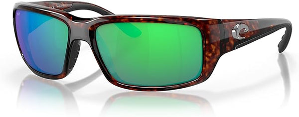 COSTA DEL MAR MAN SUNGLASSES TORTOISE FRAME, GREEN MIRROR LENSES, 59