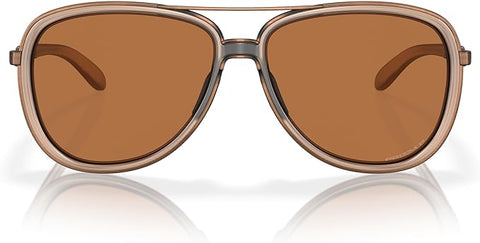 OAKLEY WOMEN'S SPLIT TIME AVIATOR SUNGLASSES, MATTE SEPIA/PRIZM BRONZE POLARIZED, OO4129 58