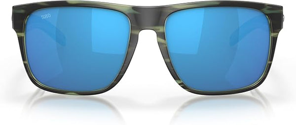 COSTA DEL MAR MAN SUNGLASSES MATTE REEF FRAME, BLUE MIRROR LENSES, 59