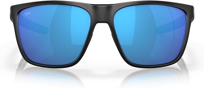 COSTA DEL MAR MEN'S FERG XL SUNGLASSES, MATTE BLACK/BLUE MIRROR,62