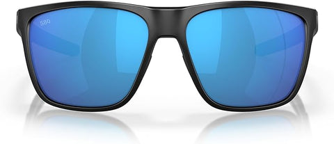 COSTA DEL MAR MEN'S FERG XL SUNGLASSES, MATTE BLACK/BLUE MIRROR,62