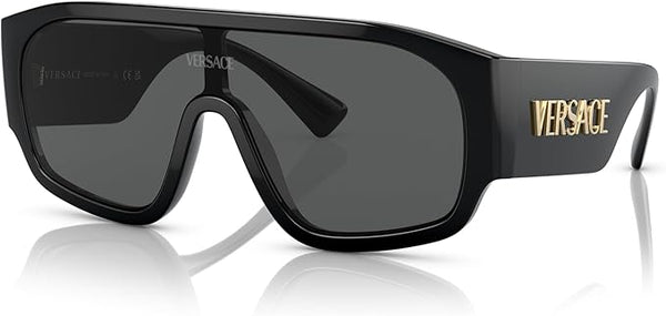 VERSACE WOMAN SUNGLASSES BLACK FRAME, DARK GREY LENSES, 0MM