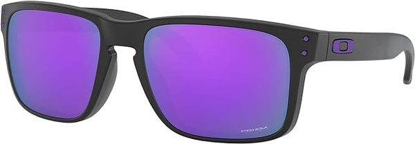 OAKLEY MEN'S HOLBROOK SQUARE SUNGLASSES, MATTE BLACK/PRIZM VIOLET, OO9102 55