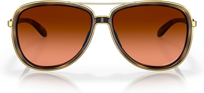 OAKLEY WOMEN'S SPLIT TIME AVIATOR SUNGLASSES, BROWN TORTOISE/PRIZM BROWN GRADIENT, OO4129 58