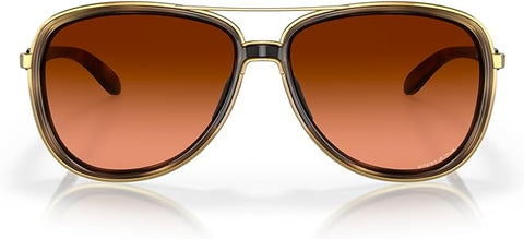 OAKLEY WOMEN'S SPLIT TIME AVIATOR SUNGLASSES, BROWN TORTOISE/PRIZM BROWN GRADIENT, OO4129 58