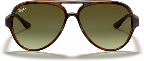 RAY-BAN CATS 5000 AVIATOR SUNGLASSES, LIGHT HAVANA/GREEN GRADIENT BROWN, RB4125 59