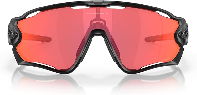 OAKLEY MEN'S JAWBREAKER RECTANGULAR SUNGLASSES, MATTE BLACK/PRIZM TRAIL TORCH, OO9290 31