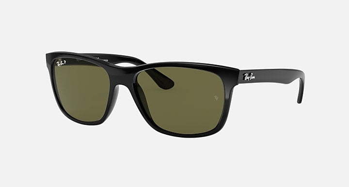 RAY-BAN RB4181 POLISHED BLACK/G-15 GREEN, 57