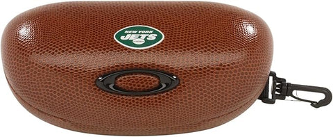 OAKLEY NFL COLLECTION FOOTBALL SUNGLASS CASE EYEGLASS, NEW YORK JETS BROWN, ONE SIZE