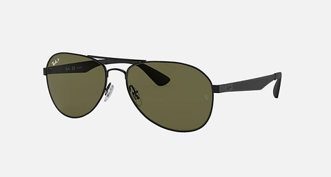 RAY-BAN RB3549 MATTE BLACK/G-15 GREEN, 61