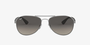 RAY-BAN RB3549 MATTE GUNMETAL/GREY GRADIENT, 58