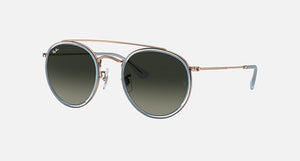 RAY-BAN ROUND DOUBLE BRIDGE POLISHED COPPER/GREY GRADIENT, 51